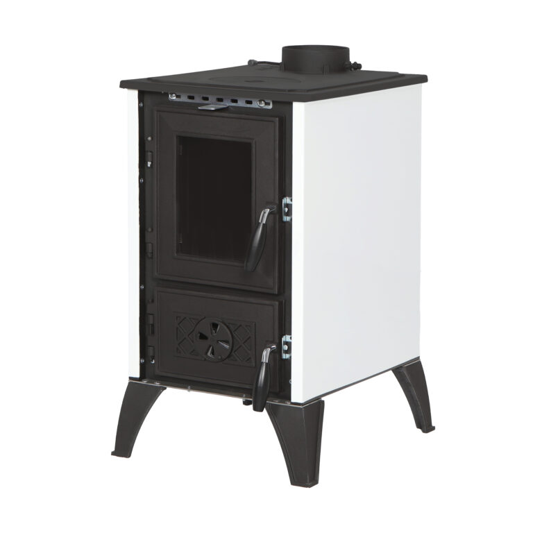 wood stove white