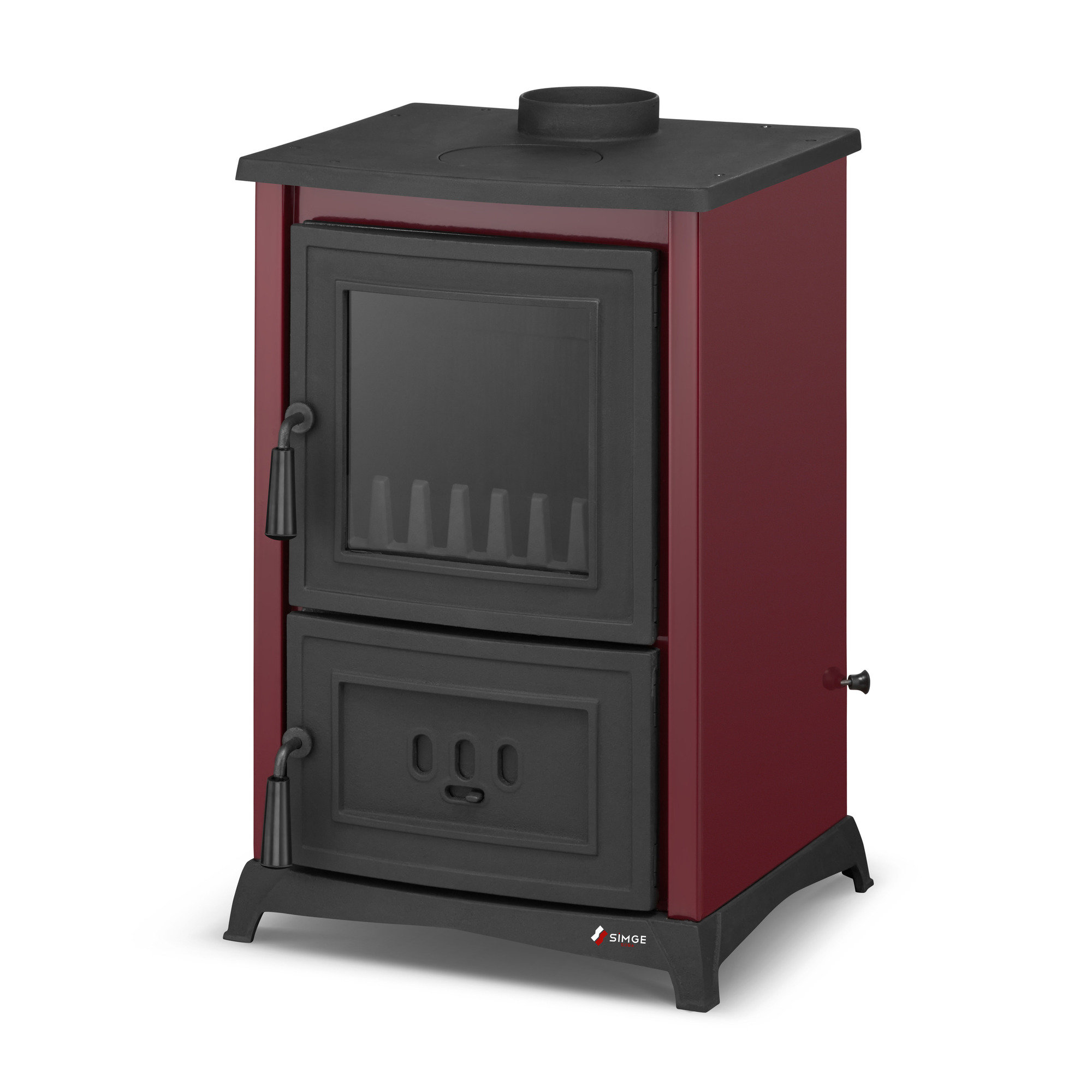 -2- 902 GINE wood stove burgundy