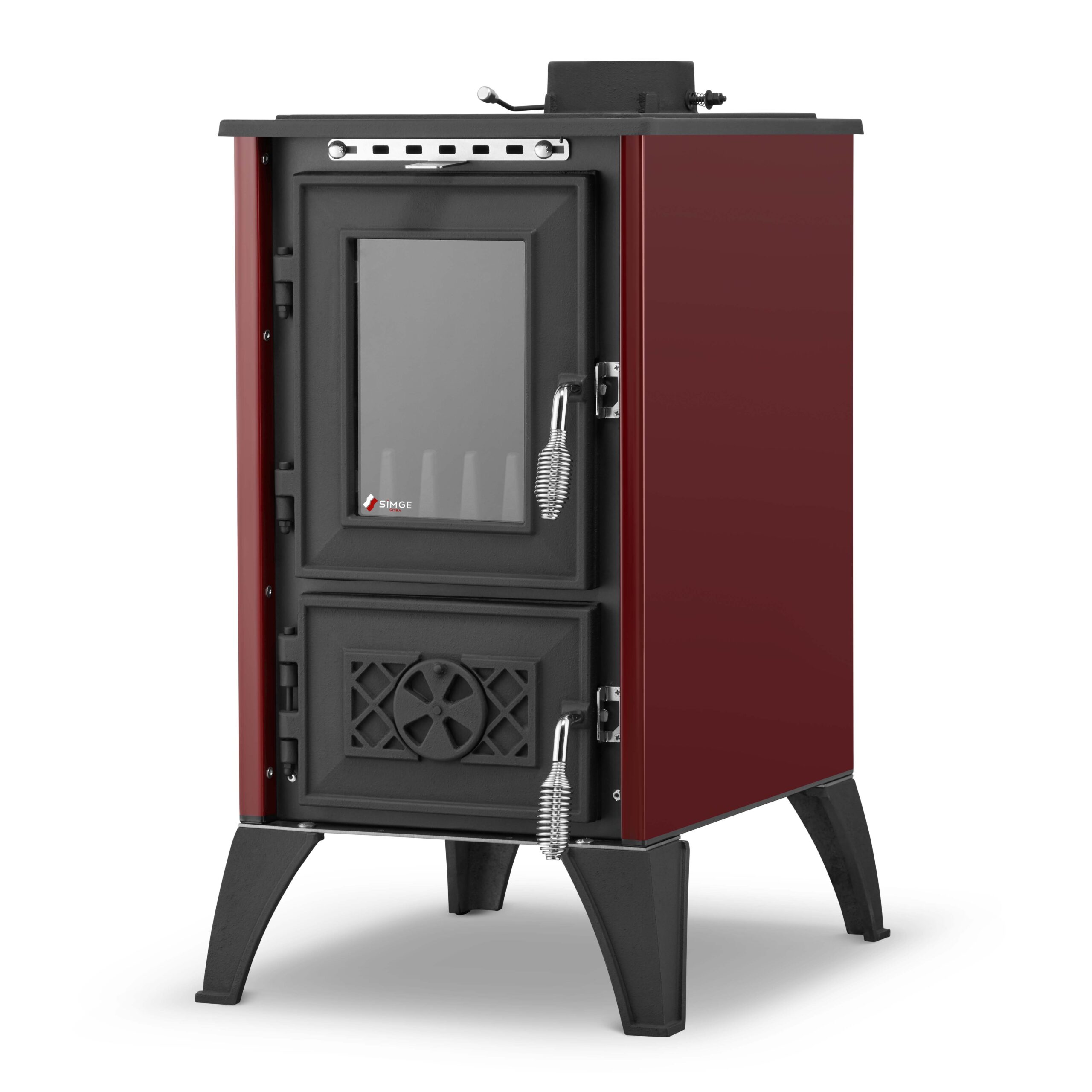 -3- 806 IGLO wood stove burgundy