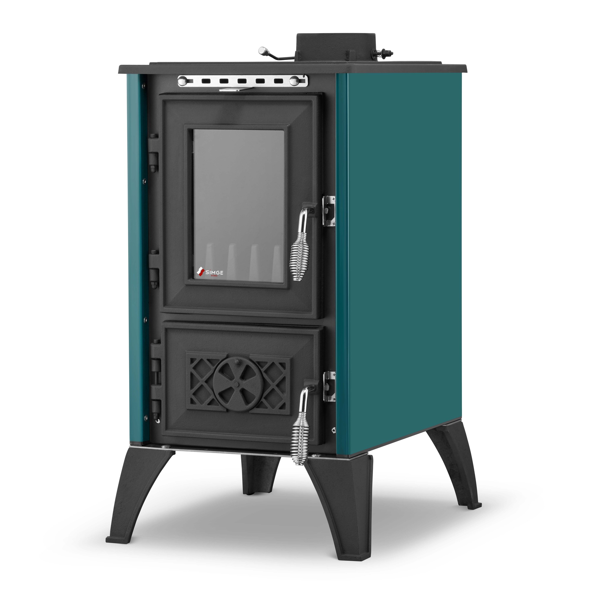 -4- 806 IGLO wood stove green