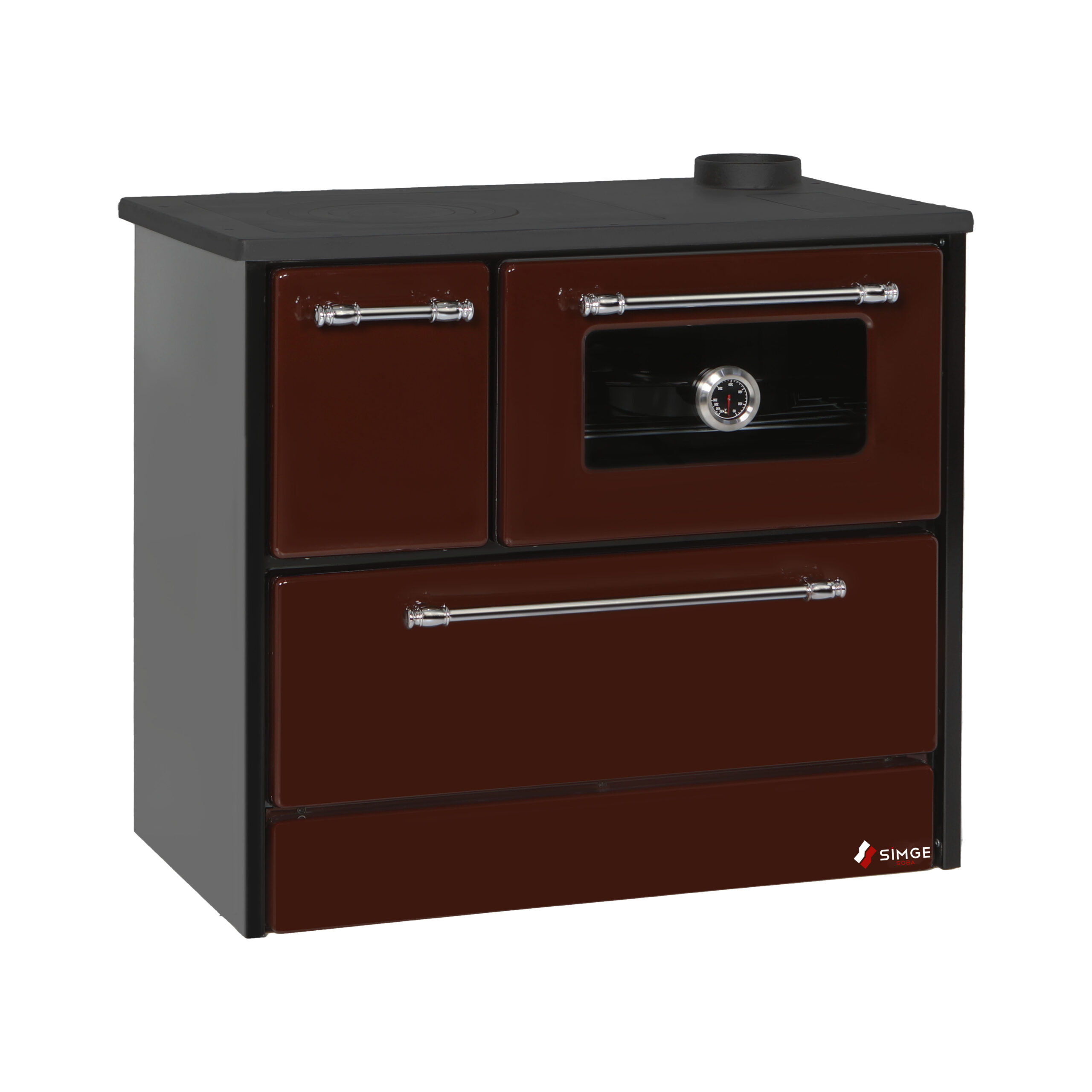 -5- 701 wood burning cooking stove brown